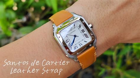 cartier santos de cartier leather strap|genuine cartier watch straps.